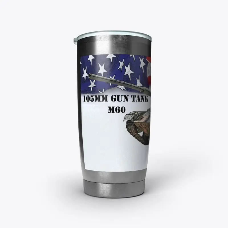 M60 Tank w/American flag background