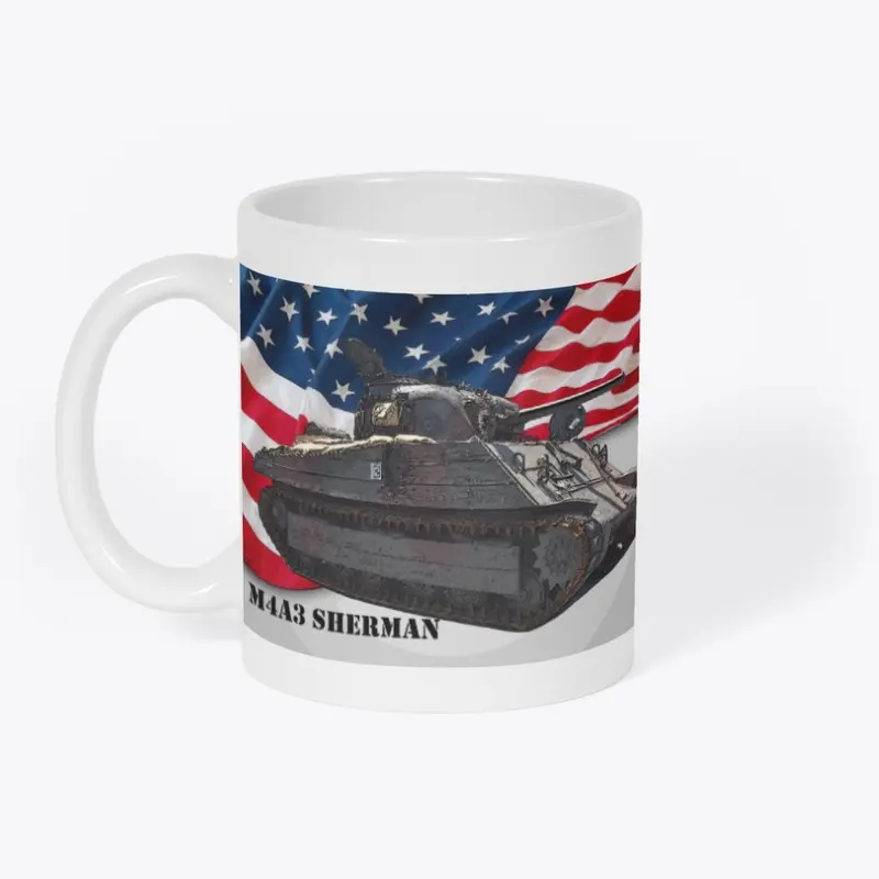 M4A3 Sherman w/flag &amp; Toadman logo