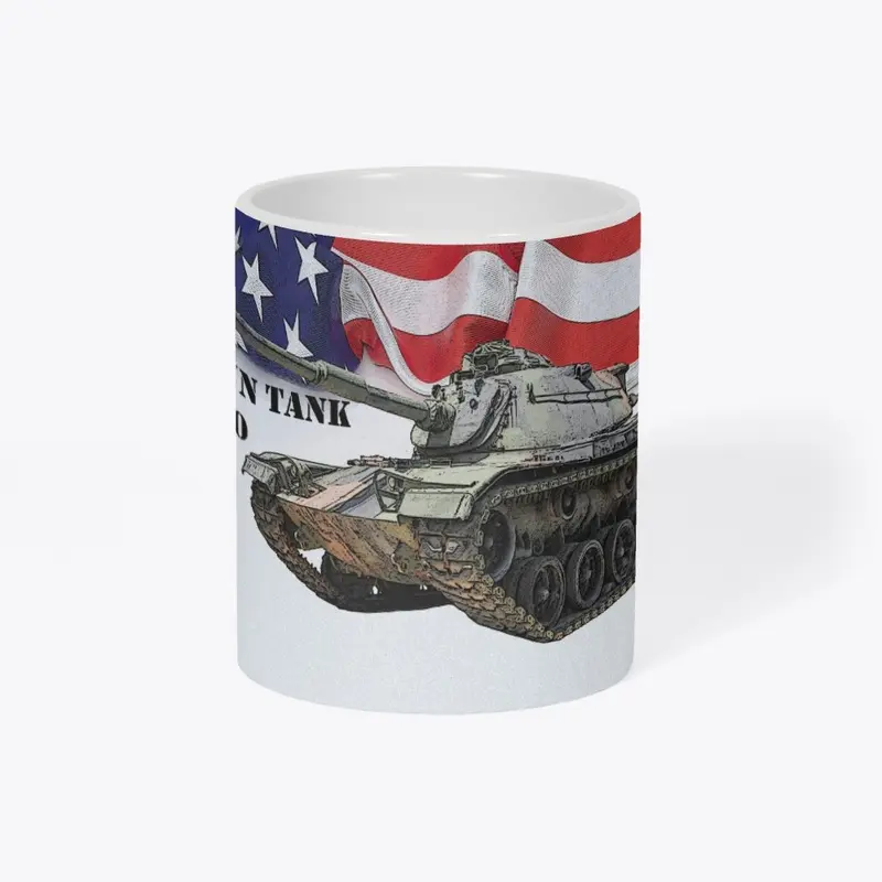 M60 Tank w/American flag background